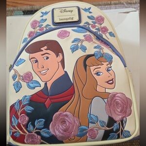 Loungefly Disney Sleeping Beauty Aurora & Prince Phillip Floral Mini Backpack